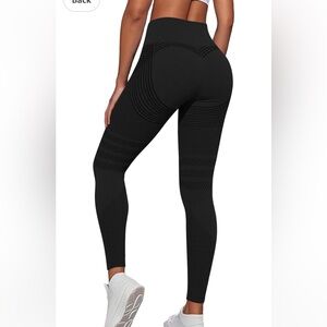 New Chic Black High-Waisted Butt Lifting Leggings